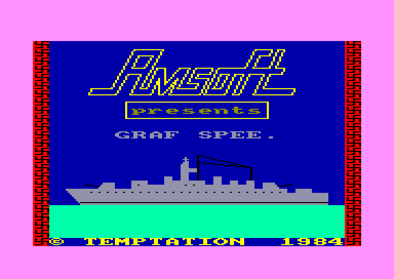 screenshot of the Amstrad CPC game Admiral Graf Spee by GameBase CPC