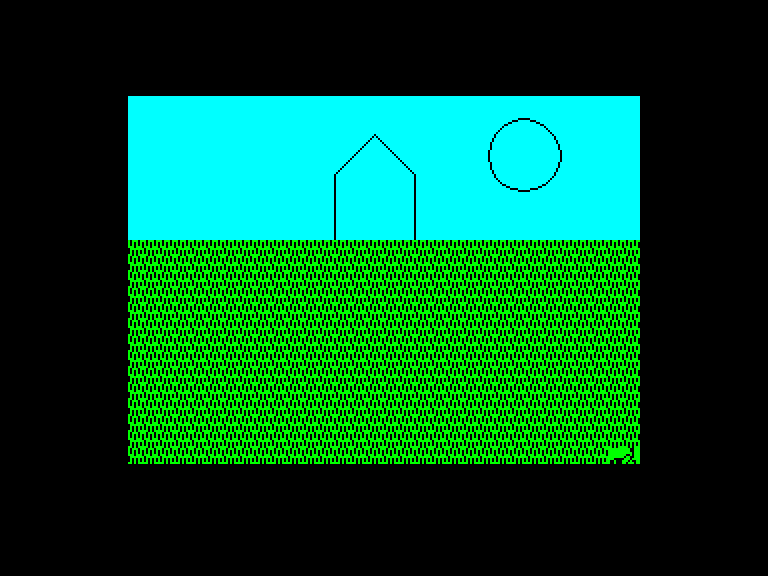 screenshot of the Amstrad CPC game Advanced Lawnmowing Simulator by GameBase CPC