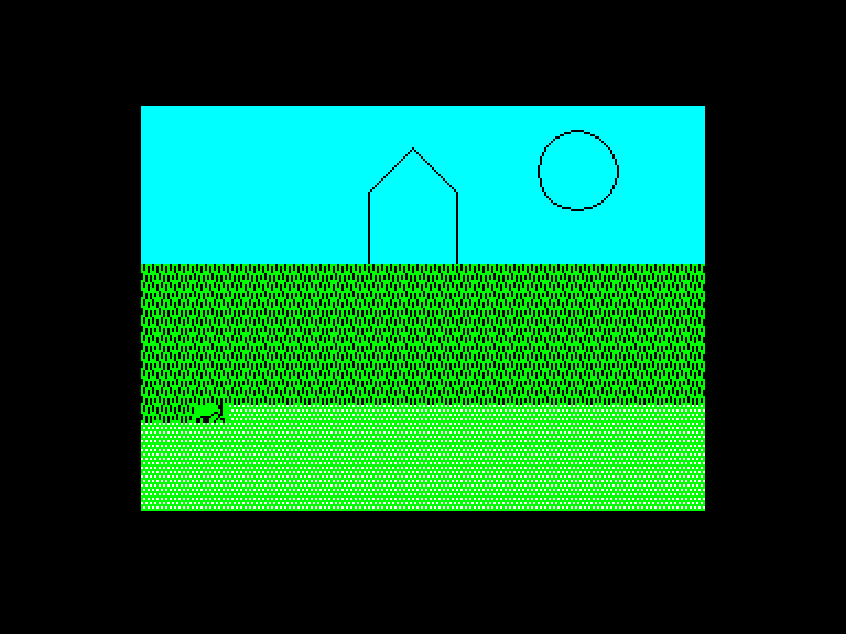 screenshot of the Amstrad CPC game Advanced Lawnmowing Simulator by GameBase CPC