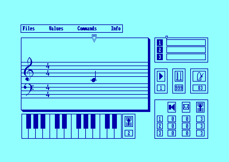 screenshot of the Amstrad CPC game Advanced Music System (the) by GameBase CPC