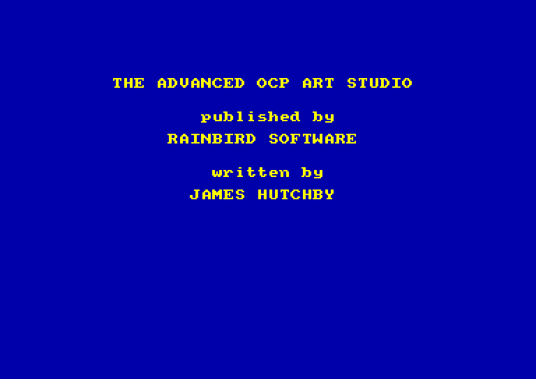 screenshot of the Amstrad CPC game Advanced OCP Art Studio (the) by GameBase CPC