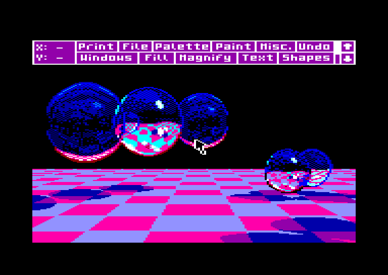 screenshot of the Amstrad CPC game Advanced OCP Art Studio (the) by GameBase CPC