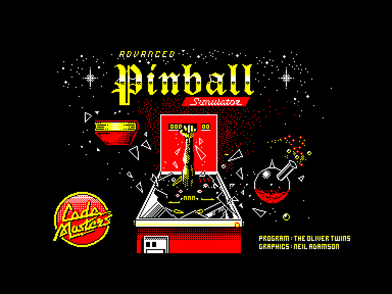 screenshot of the Amstrad CPC game Advanced pinball simulator by GameBase CPC