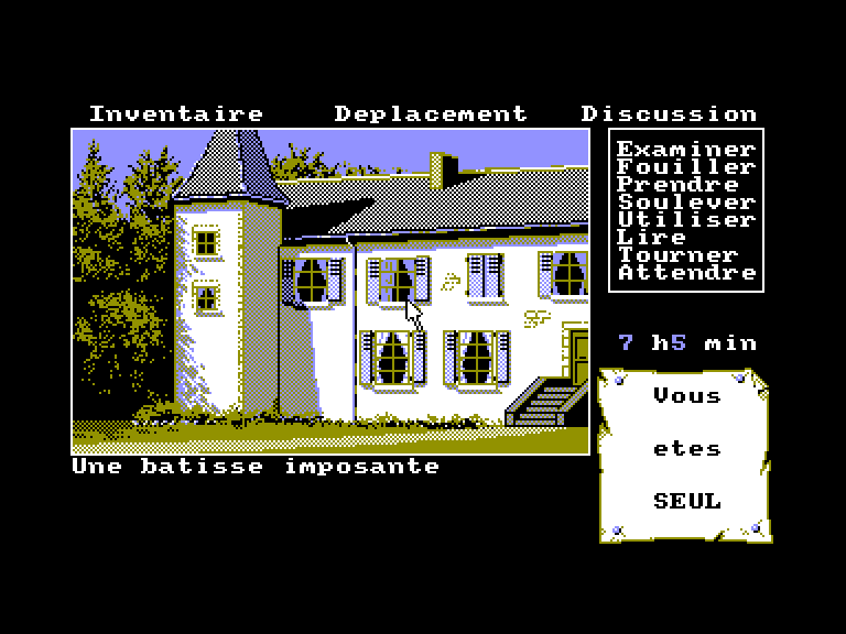 screenshot of the Amstrad CPC game Affaire ravenhood (l') by GameBase CPC