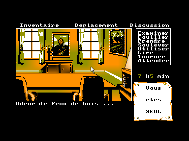screenshot of the Amstrad CPC game Affaire ravenhood (l') by GameBase CPC