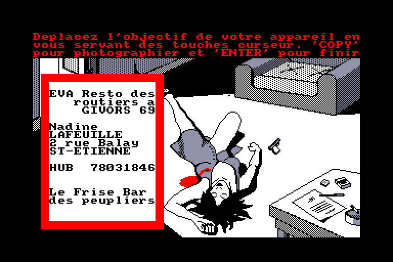 screenshot of the Amstrad CPC game Affaire Vera Cruz (l') by GameBase CPC
