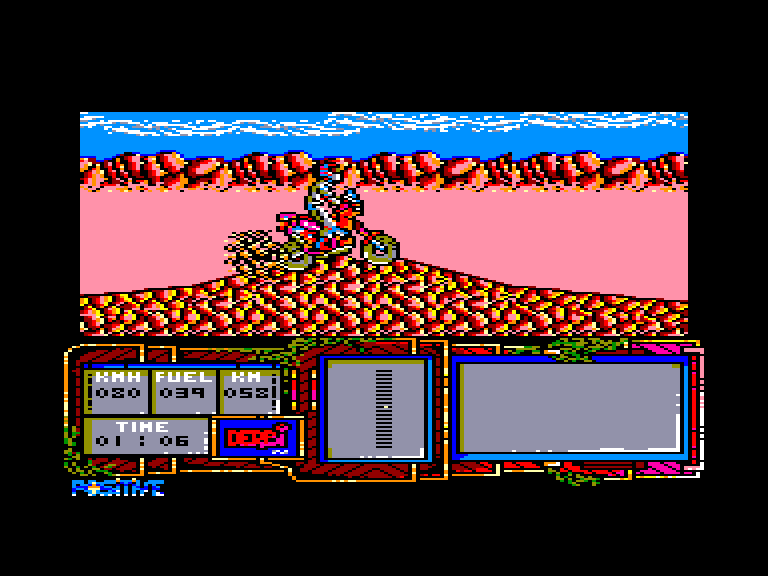 screenshot of the Amstrad CPC game African trail simulator by GameBase CPC