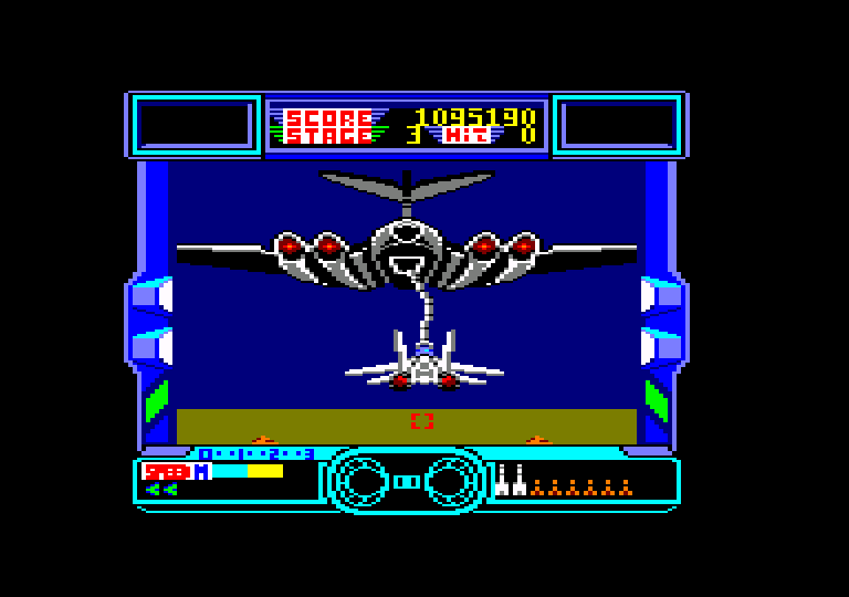 screenshot of the Amstrad CPC game After Burner by GameBase CPC