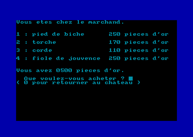 screenshot of the Amstrad CPC game Aigle d'Or (l') by GameBase CPC