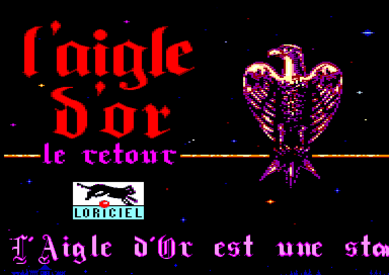 screenshot of the Amstrad CPC game Aigle d'Or - Le Retour (l') by GameBase CPC