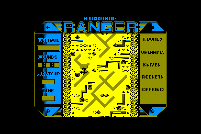 screenshot of the Amstrad CPC game Airborne ranger by GameBase CPC