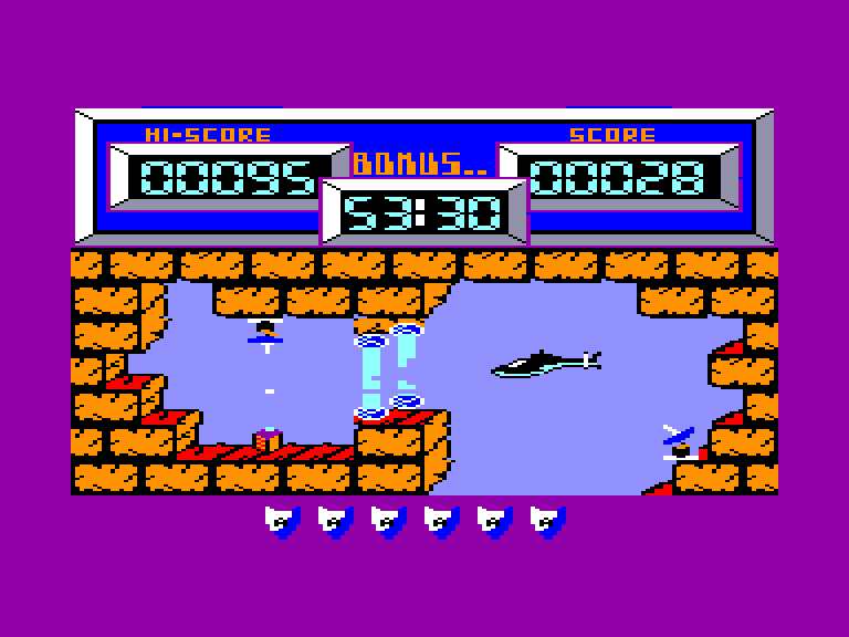 screenshot of the Amstrad CPC game Airwolf by GameBase CPC