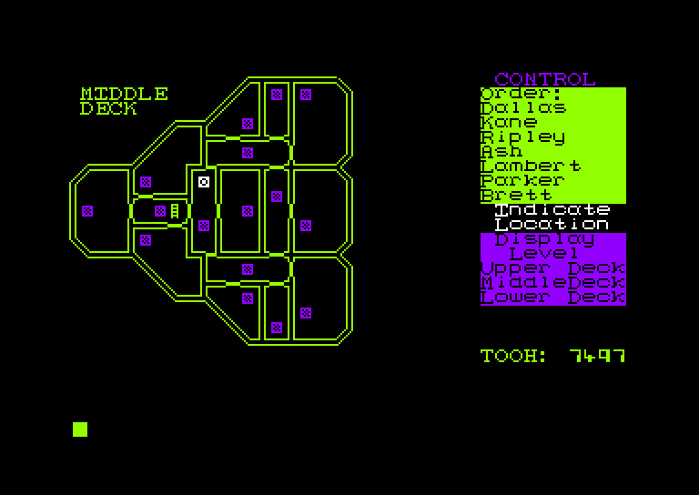 screenshot of the Amstrad CPC game Alien by GameBase CPC