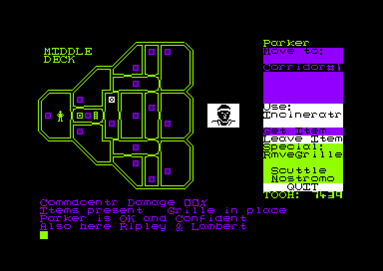 screenshot of the Amstrad CPC game Alien by GameBase CPC