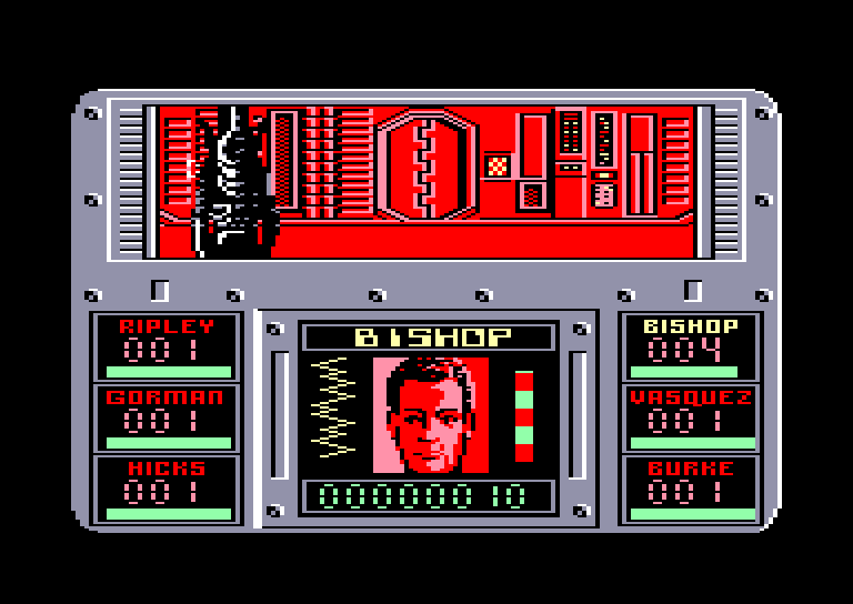 screenshot of the Amstrad CPC game Aliens by GameBase CPC