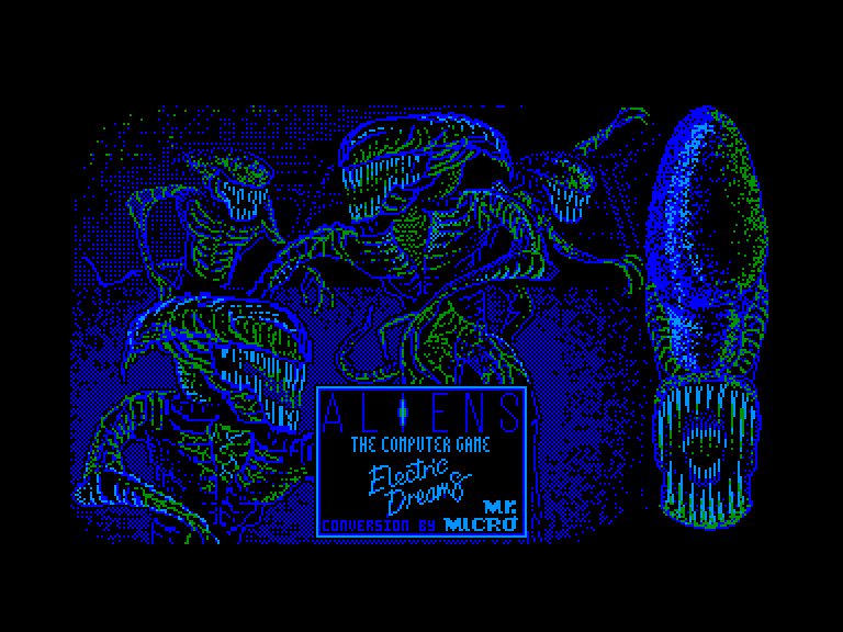 screenshot of the Amstrad CPC game Aliens - US Version by GameBase CPC