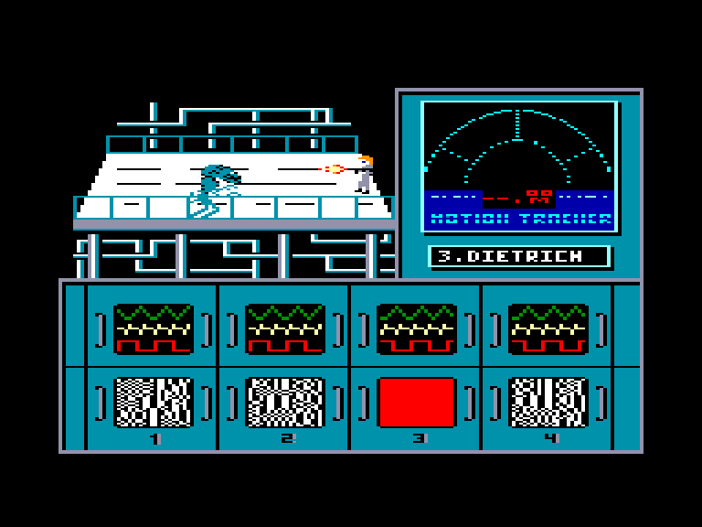 screenshot of the Amstrad CPC game Aliens - US Version by GameBase CPC