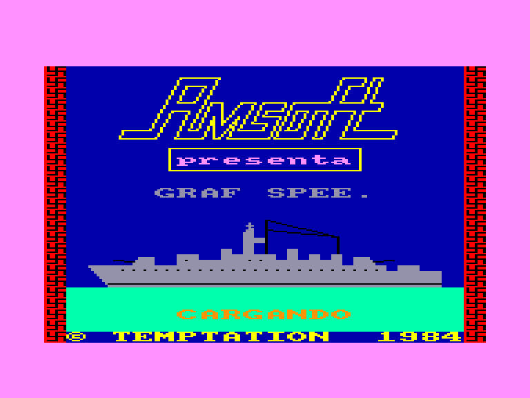 screenshot of the Amstrad CPC game Almirante Graf Spee by GameBase CPC