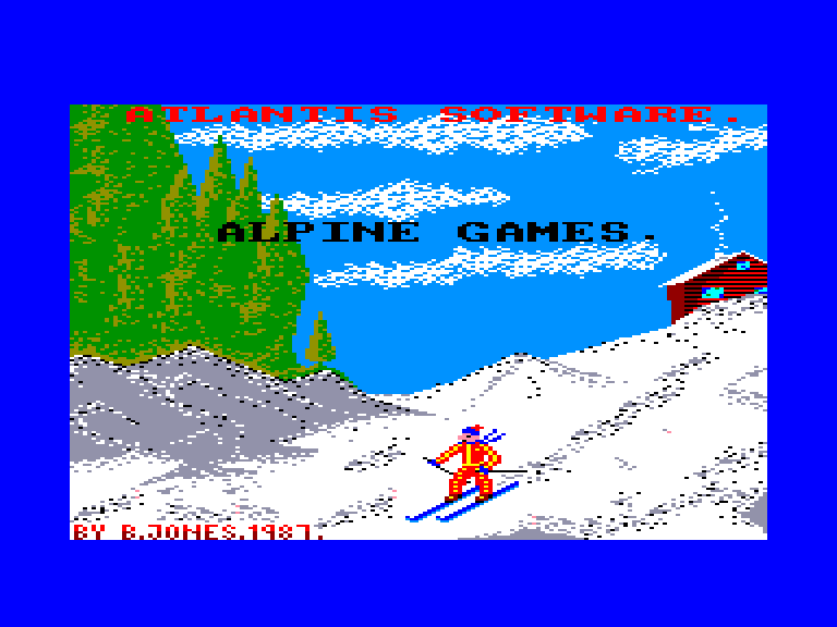 screenshot of the Amstrad CPC game Alpine games by GameBase CPC