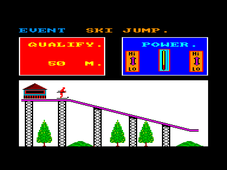 screenshot of the Amstrad CPC game Alpine games by GameBase CPC