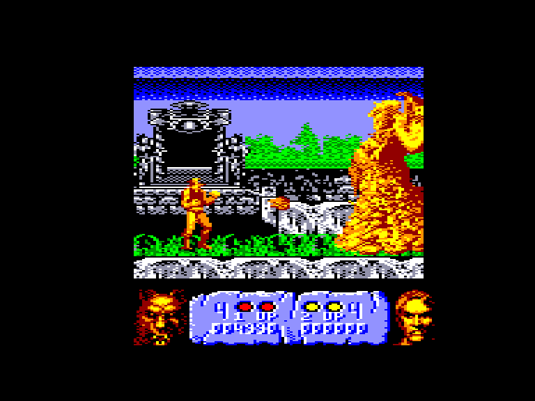 screenshot of the Amstrad CPC game Altered beast by GameBase CPC