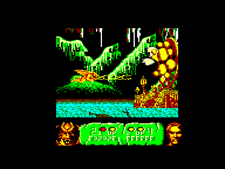 screenshot of the Amstrad CPC game Altered beast by GameBase CPC