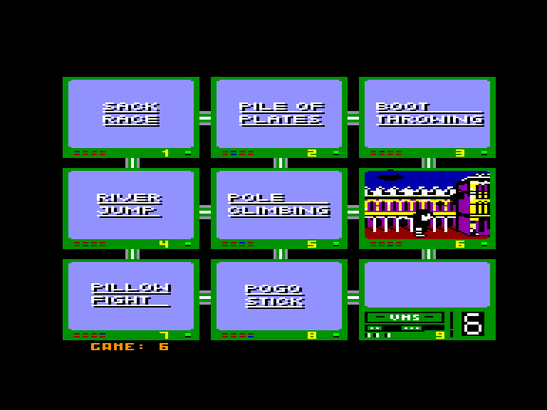 screenshot of the Amstrad CPC game Alternative world games by GameBase CPC