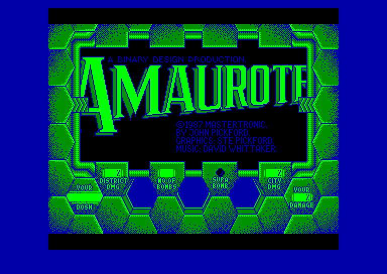 screenshot of the Amstrad CPC game Amaurote by GameBase CPC