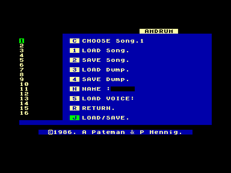 screenshot of the Amstrad CPC game Amdrum by GameBase CPC