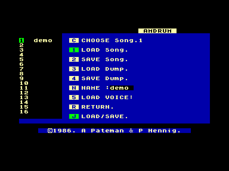 screenshot of the Amstrad CPC game Amdrum by GameBase CPC