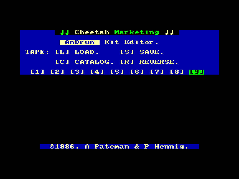 screenshot du jeu Amstrad CPC Amdrum - Latin Kit