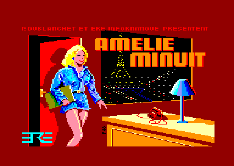 screenshot of the Amstrad CPC game Amélie Minuit by GameBase CPC