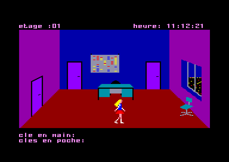 screenshot of the Amstrad CPC game Amélie Minuit by GameBase CPC