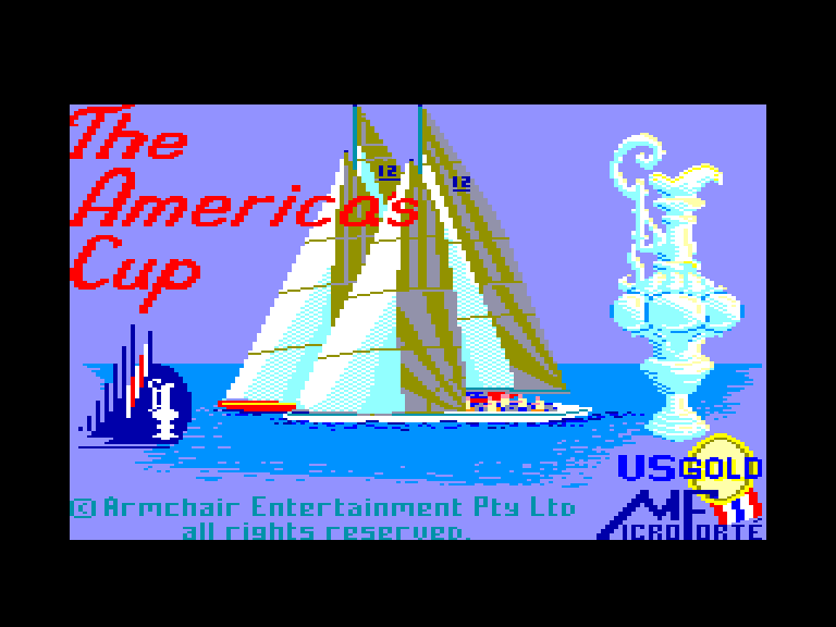 screenshot of the Amstrad CPC game America's cup challenge by GameBase CPC