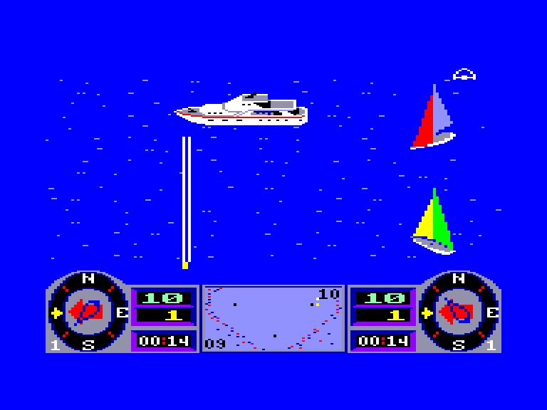 screenshot of the Amstrad CPC game America's cup challenge by GameBase CPC