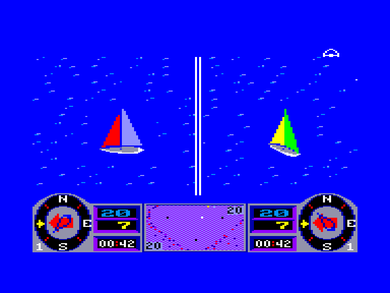 screenshot of the Amstrad CPC game America's cup challenge by GameBase CPC