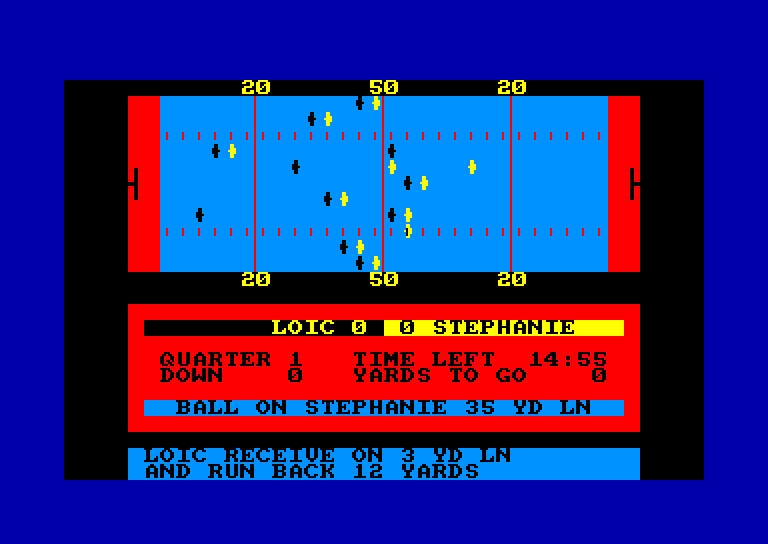 screenshot of the Amstrad CPC game American football by GameBase CPC