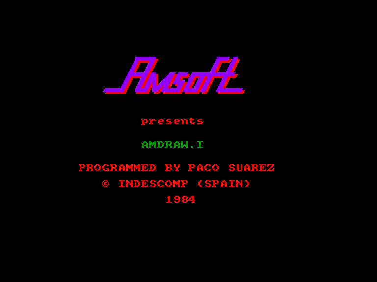 screenshot of the Amstrad CPC game Amsdraw I by GameBase CPC