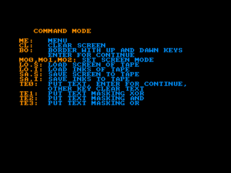 screenshot of the Amstrad CPC game Amsdraw I by GameBase CPC