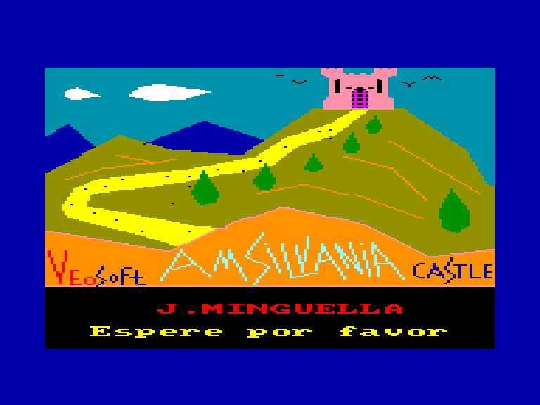 screenshot of the Amstrad CPC game Amsilvania castle by GameBase CPC