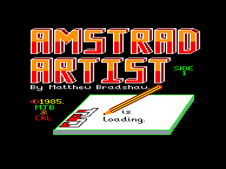 screenshot of the Amstrad CPC game Amstrad Artist by GameBase CPC