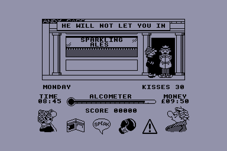 screenshot of the Amstrad CPC game Andy Capp by GameBase CPC