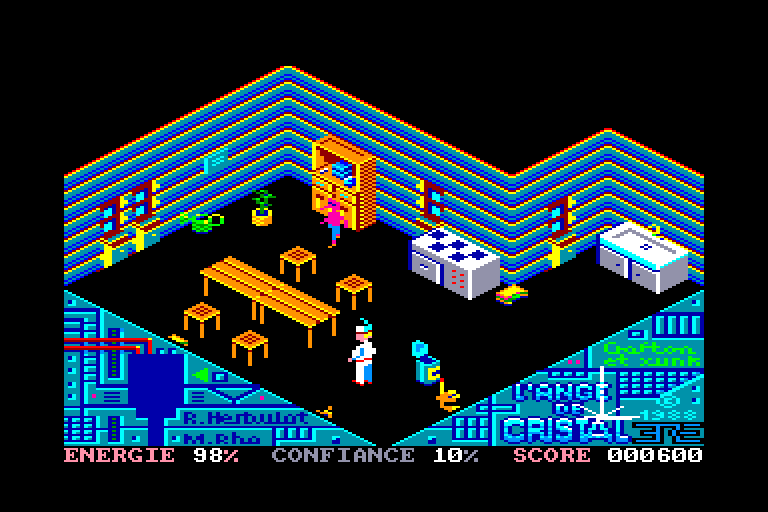 screenshot of the Amstrad CPC game Ange de cristal (l') by GameBase CPC