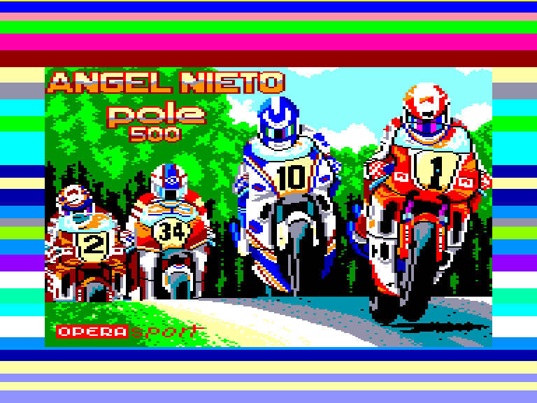 screenshot of the Amstrad CPC game Angel nieto pole 500 by GameBase CPC