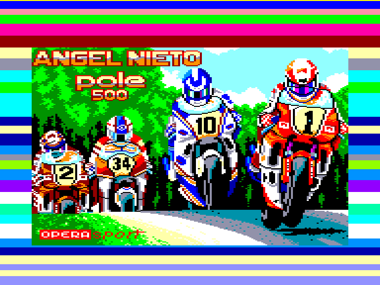 screenshot of the Amstrad CPC game Angel Nieto Pole 500 by GameBase CPC