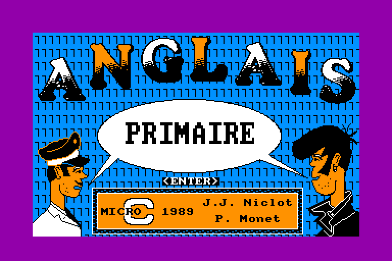 screenshot of the Amstrad CPC game Anglais - Primaire by GameBase CPC