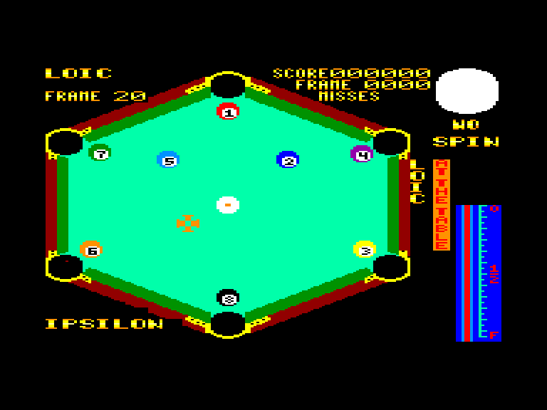 screenshot of the Amstrad CPC game Angleball by GameBase CPC