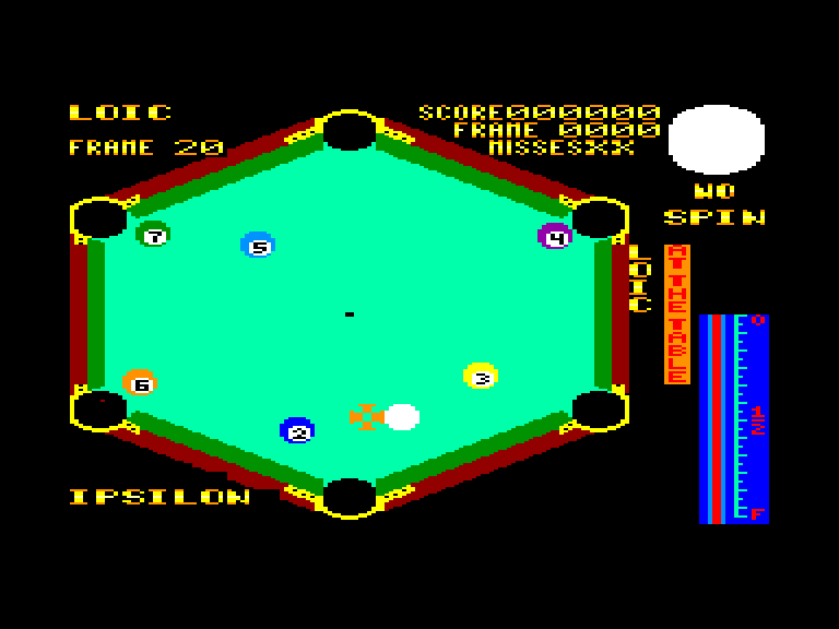 screenshot of the Amstrad CPC game Angleball by GameBase CPC