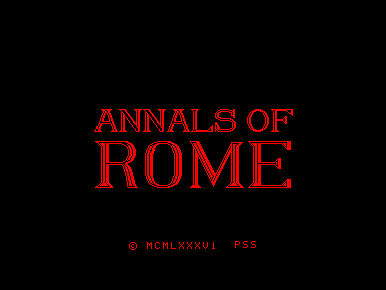 screenshot of the Amstrad CPC game Annals of Rome by GameBase CPC