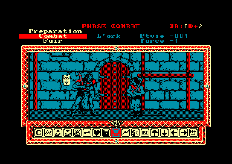 screenshot of the Amstrad CPC game Anneau de Zengara (l') by GameBase CPC